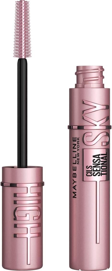 Maybelline New York Lash Sensational Sky High Mascara, Bulky and Extended Mascara, Washable Flake-free Formula Infused with Bamboo Extract and Fiber, 5ml, Shade: 01, Black